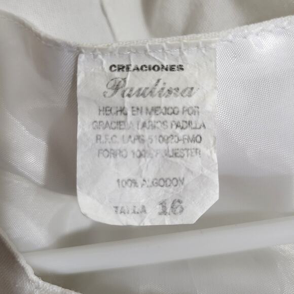 Paulina Dress Womens Size 8 / 10 White FLAWS READ Cottage, Shoujo Prairie - Picture 4 of 16